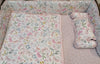 Doted Floral Pink Cot Set