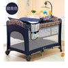 Folding crib with diaper table multifunctional portable bedside bed