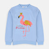 KK Sky Blue Glittered swan Little Princess Sweatshirt 5484