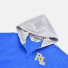 KK RL Royal Blue With Grey Fleese Zipper Hoodie 5497