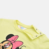 KK Lemon Yellow Glittered Minnie Mouse Sweatshirt 5449