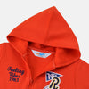 KK Feeling Vibes Fleece Orange Zipper Hoodie 5493