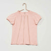 Tea Pink Smoking Shoulder & Chicken Kari Lace Front Tshirt 5621