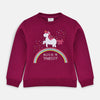 ZR Purple Glittered Rainbow Unicorn Sweatshirt 5445