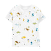CRT White Animal Print Overall Shirt 5673