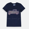 Blue Reflectable Applic Car Tshirt 6038