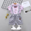 Hello Bear Purple Shirt  & Short Overall 5175 - koko.pk