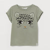 HM Green Cat Heart Tshirt 5531
