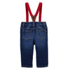 CRT Blue Jeans With Red Removable Gallus 5642