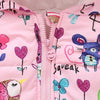 Y5 Animals & Birds Voices Sleeveless Hooded Soft Pink Puffer Jacket 7008