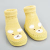 XBR Face Yellow Comfortable Socks Booties 5465