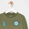 Good Idea Olive Green Label Cut Sweatshirt 5219