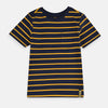 Blue & Yellow Lines Back Football Tshirt 5532