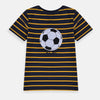 Blue & Yellow Lines Back Football Tshirt 5532