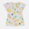 White Pineapple Printed Tshirt 5522