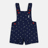 Navy Blue Glitter Star All Over Romper With Red Stripe Tshirt 5653