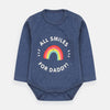 KK Blue Rainbow All Smile For Dad Romper 5890