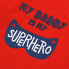 KK Red My Daddy Is My Hero Embroided Romper 6029