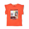 SOLV Orange Hello Sun Shine Sequence Frilled Short Sleeves Tshirt 5973