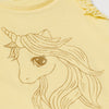 HM Yellow Glittered Unicorn Frilled Sleeveless Top 5839