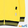 KK Yellow Panda Embroided Fleece Zipper Hoodie 6338
