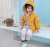 Mustard Hooded Inner Fleece Full Sleeve Jacket 7027