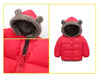 Red Double Sided Bear Ear Full Sleeve Jacket 7022