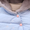 Teal Blue Bunny Inner Kashmiri Puffer Full Sleeve Jacket 7018