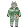 Funky Monkey Green Quilted Hooded Warm Romper 6299