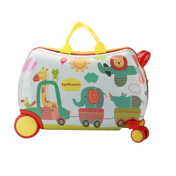 Pre book White Animal Kids Trolley Bags Luggage Ride On Trunkie