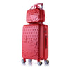 Pre-Book Berry Red Kitty Solid Trolley Bags