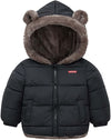 Black Double Sided Bear Ear Full Sleeve Jacket 7021