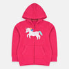KK Applic Unicorn Embroided Fleece Zipper Hoodie 6342