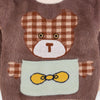 KX Brown Bear Center Fur Pocket Sweater 6314