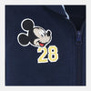 KK Navy Blue Embroided Mickey Fleece Zipper Hoodie